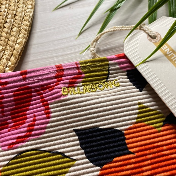 Billabong π Tanlines Garden Floral High Maui Cheeky Bikini Bottom - Picture 8 of 10